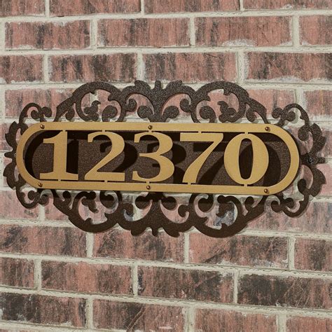 metal wall plaque house numbers|traditional house numbers metal.